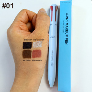 Stylo de <span class=keywords><strong>maquillage</strong></span> 4 en 1 étanche de marque privée retouche <span class=keywords><strong>crayon</strong></span> à sourcils 4 couleurs Eyeliner Lip Liner Highlight stylo de <span class=keywords><strong>maquillage</strong></span> quatre en un - Product Image 3