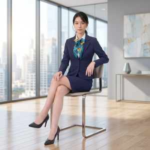 Traje de Negocios para Mujer ANIMA con Bufanda para Recepción - Product Image 2