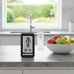 Thermomètre et hygromètre numérique sans fil avec logo personnalisé, pour la maison, intérieur/extérieur, <span class=keywords><strong>test</strong></span> électronique de température et d'humidité - Product Image 2