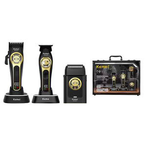 Kit Profesional 3 en 1 para Barbería 8572 - Cortadora de Pelo, Recortadora Inalámbrica con Pantalla LCD USB y Carga Rápida, Afeitadora Eléctrica - Product Image 1