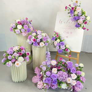 High Quality Ceremony Layout Floral Ball Wedding Road Lead Artificial <strong>Flower</strong> For <strong>Flower</strong> Art Scene Wedding