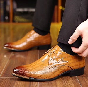 Zapatos Oxford de Vestir para Hombre, de Cuero Genuino, Punta Cerrada, Sin Cordones, Impermeables, Antideslizantes, Ligeros, Color Marrón Evergreen, para Oficina y Carrera Profesional - Product Image 5