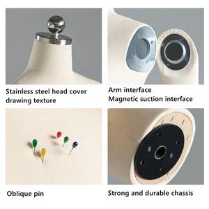 Woman Half Body Sewing Mannequin Tailors <strong>Dummy</strong> Half Body Tailoring Dress Form Mannequin With <strong>Magnetic</strong> Hand - Product Image 4