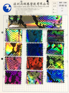 Tessuto in Pelle Sintetica PU con Effetto Olografico Metallizzato Stampato Pelle di Serpente per Realizzare Scarpe/Borse/Decorazioni/Artigianato - Product Image 6