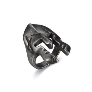 Anillos Vikingos para Hombre de Acero Inoxidable, Diseño de Casco de Guerrero Espartano, Estilo Retro, Joyería al por Mayor, Dropshipping - Product Image 4