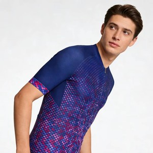 Maillot de Ciclismo de Manga Corta con Estampado de Puntos, Cortavientos, Transpirable, Impermeable, con Protección UV y Cierre Completo - Product Image 4