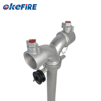 Okefire-Tuyau d'eau en aluminium de type britannique de haute qualité à double tête