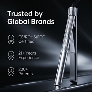 Texture diamantée antidérapante de qualité supérieure PTC 240 ℃   <span class=keywords><strong>Styler</strong></span> capillaire 2-en-1 double tension pour salon à domicile, vente en gros, OEM personnalisé - Product Image 6