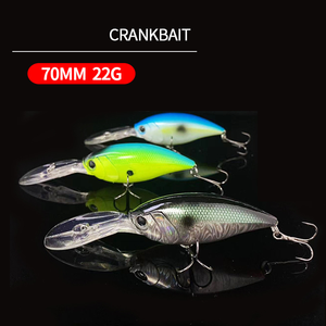 เหยื่อปลอมแบบ Crankbait ขนาด 75 มม. น้ำหนัก 22 กรัม ทำจากวัสดุ ABS |   6 สีที่สมจริง |   เหยื่อปลอมแบบลอยน้ำสำหรับตกปลาแบส <span class=keywords><strong>ปลา</strong></span>ไพค์ และปลาทะเล - Product Image 3