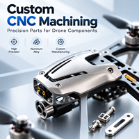 Châssis de drone de course FPV en titane usiné sur mesure par CNC, compatible électro-érosion à fil pour pièces en acier inoxydable