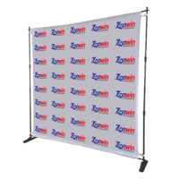 Support de bannière grand format rétractable autoportant réglable et robuste ADMAX 8*8 8*10 pour toile de fond et mur d'images