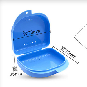 Boîte de rangement pour appareils dentaires, boîte de rangement pour prothèses dentaires, boîte à dents ronde et carrée, vente en gros disponible, plusieurs couleurs, orthodontie portable - Product Image 3
