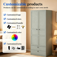 Armoire simple porte en acier moderne, durable, extensible et pliable, grande capacité, pour rangement de vêtements de chambre à coucher 2026