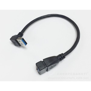 Adaptador USB Usb3.0, Cable de extensión de ángulo recto de 90 grados macho a hembra para dispositivos periféricos de computadora - Product Image 3