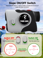 Télémètre laser KX1500 pour golf et chasse, compensation de pente 7x, verrouillage du drapeau, portée 350m OEM 1500m