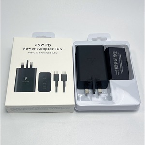 65W <b>USB</b> C PD Fast Charging <b>Adapter</b> 3 Port Travel Essential Wall Power <b>Adapter</b> UK US EU Plug <b>Multi</b> Device Use for Samsung Galaxy - Product Image 1