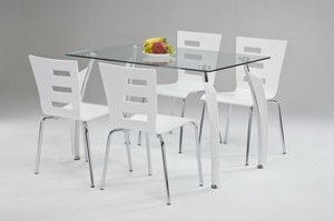 ชุดโต๊ะรับประทานอาหารในห้องครัวทรงสี่เหลี่ยมทันสมัยทำมือเฟอร์นิเจอร์ไม้ทนทานโดย chao Ching สำหรับใช้ในบ้าน - Product Image 4