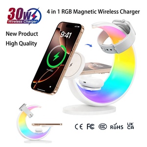 Base de Carga Inalámbrica Magnética 3 en 1 Qi2 para iPhone 17 16 15 14 13 12, Samsung S24 S23 <span class=keywords><strong>S22</strong></span>, Apple Watch/<span class=keywords><strong>AirPods</strong></span> - Product Image 1