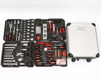 Ensemble d'outils de réparation réglables en aluminium de 187 pièces, valise à roulettes, clé à molette, outil de réparation combiné