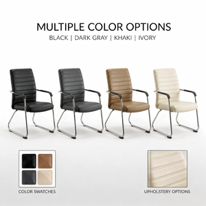 Silla Ejecutiva <span class=keywords><strong>de</strong></span> <span class=keywords><strong>Oficina</strong></span> con Base Cantilever y Reposabrazos Fijos <span class=keywords><strong>de</strong></span> Cuero PU Negro, Esponja <span class=keywords><strong>de</strong></span> Alta Densidad, <span class=keywords><strong>para</strong></span> Sala <span class=keywords><strong>de</strong></span> Conferencias y Uso Escolar - Product Image 3