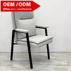 <span class=keywords><strong>Chaise</strong></span> <span class=keywords><strong>de</strong></span> <span class=keywords><strong>bureau</strong></span> pas cher <span class=keywords><strong>sans</strong></span> roue en cuir PU 4 quatre pattes avec accoudoir pour conférence réception visiteur - Product Image 2