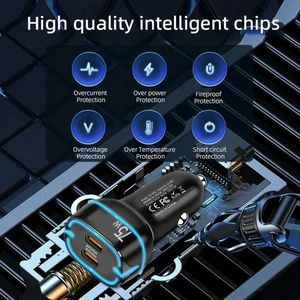 75W PD USB C Car Charger Fast Charging 2 Ports Car Phone Charger for Phone 15 14 13 for Huawei Type C Car Charger - Product Image 4