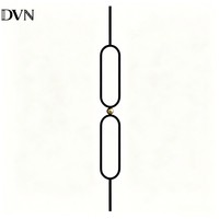 Balustres d'escalier en fer forgé de luxe DVN Modern Designs, ronds et ovales, avec boule en laiton, pour intérieur