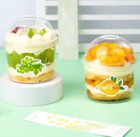 Gobelets jetables transparents de nouvelle conception pour la pâtisserie Biscuit Dessert Cookie Tiramisu Plastique PET de qualité alimentaire Impression de logo personnalisée