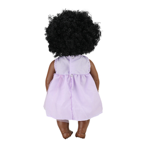 Modische Handgefertigte Afroamerikanische Schwarze VINYL-Babypuppe für Kinder Schwarze Puppe - Product Image 5