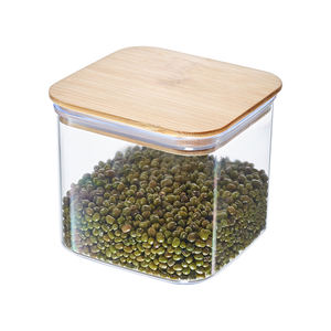 EcoFriendly Kitchen <b>Storage</b> Canister Set with Bamboo Lids Injection Molded - Product Image 2