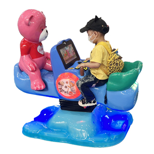 M Sky KA-550 Bear Seesaw, Macchina da Gioco Educativa per Bambini a Moneta, Interattiva, in Fibra di Vetro, con Schermo LCD in Inglese - Product Image 1