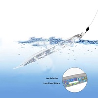 Leurre souple artificiel pour la pêche en mer depuis bateau, ciblant les poissons d'eau salée et le thon, 15-20 cm, avec réflecteur intégré et perforations, sans hameçons
