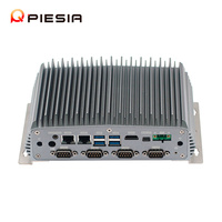 Piesia 6 * COM 2 * LAN 8 * USB DDR4 16GB X86 Linux Computadora industrial sin ventilador PC integrada con procesador Intel Core I3 I5 I7