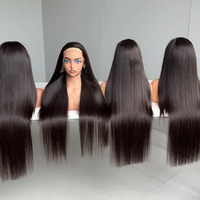 Perruques en gros 13x6 sans colle, avec dentelle frontale HD complète, en cheveux indiens vierges, et perruques 13x4 en cheveux humains vierges bruts avec cuticules alignées