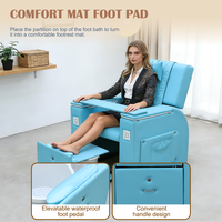 Chaise de manucure avec repose-mains, repose-pieds sans tuyauterie pour salon de beauté professionnel