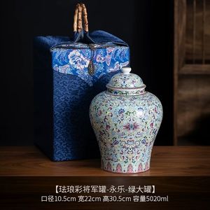 Синяя и белая фарфоровая чайная канистра китайская керамическая герметичная банка для хранения продуктов элегантный традиционный стиль - Product Image 5
