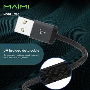 Maimi 2M cordon de charge tressé en nylon câbles de téléphone mobile charge rapide micro charge rapide usb type c pd câble de données - Product Image 2