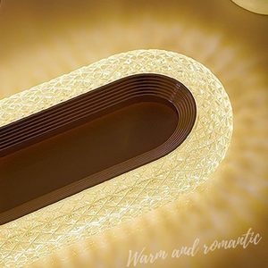Lámpara de Mesa LED Transparente Pequeña con Forma de Pista de Carreras, de Hierro Forjado Dorado de Lujo, con Carga USB, Suministro Inmediato - Product Image 3