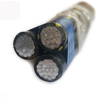 Cable ABC 50 Mm2 Cable aislado de arriba triplex Conductor de aluminio estirado duro XLPE PVC Cubierta exterior Trenzado simple Bajo