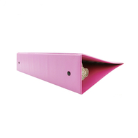 Vente en gros Classeur à anneaux A4 pp 3 pouces Classeur rose Classeur en plastique Classeur