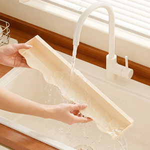 Kitchen Sink Splash Guard Milky White Plastic Waterproof Partition Strip For Countertop Edge Protection - Product Image 3