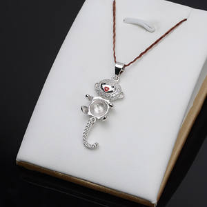 Colgante de Plata S925, Tocado Personalizado con el Signo del Zodiaco Chino, Mono, 7-8 Perlas, Accesorios para DIY, Semi-Acabado 585 - Product Image 4