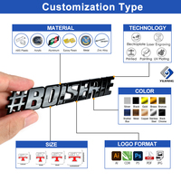 Créez votre propre emblème de voiture personnalisé, autocollant en plastique ABS 3D, badges chromés, emblèmes automobiles pour emblèmes de calandre de voiture