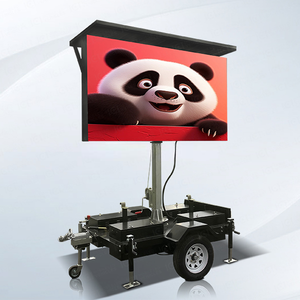Remolque con Pantalla LED de Mensajes de Tráfico, Alimentado por Energía Solar, Pantalla Matricial para Exteriores, Tablero de Mensajes Variables con Energía Solar - Product Image 1