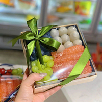 Boîte d'emballage alimentaire biodégradable en bois de qualité supérieure pour fruits et légumes, idéale pour les fraises et les pique-niques