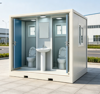 Unité de salle de bain modulaire standard australien, démontable, pour chantier de construction / camping / parc public
