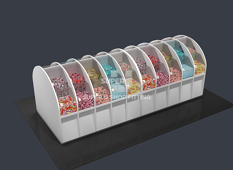 Acrylic Candy Gondola Display Racks - Professional Sugar Candy Stand ...