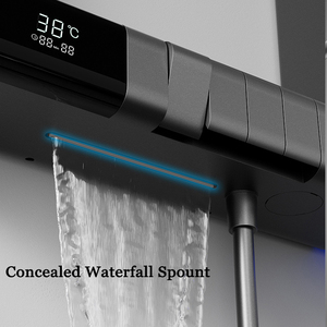 シャワーミキサー2025バスルーム用,最新デザイン高級多機能ピアノキー滝雨 - Product Image 6