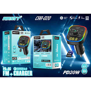 Cargador de Coche Ansty CAR-020 PD20W con Radio FM, USB-C, Pantalla LED y Carga Rápida - Product Image 1