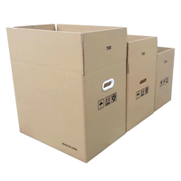 Cartons ondulés personnalisés de haute qualité avec poignées Boîtes mobiles portables de taille moyenne Ventes directes d'usine